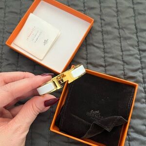 Hermes Clic H Bracelet white (PM)